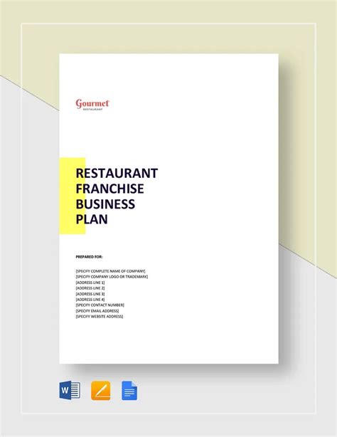 Restaurant Business Plan Template 的图像结果
