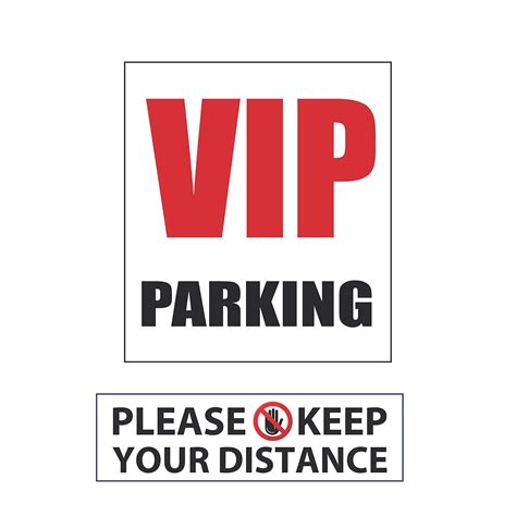 Anne Print Solutions® VIP Parking & Please Keep Your Distance Stickers ...