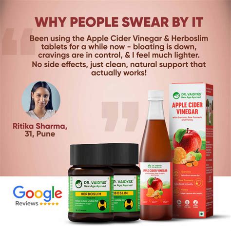 Weight Loss Pack: Herboslim & Apple Cider Vinegar | Dr. Vaidya's