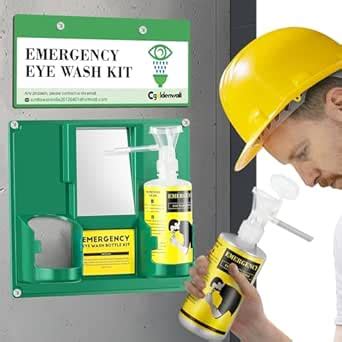 CGOLDENWALL Upgraded Portable Eye Wash Station OSHA Approved Emergency ...