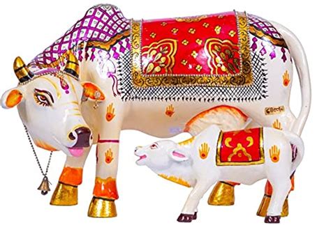 Buy Jindal Art GALLARIA KAMDHENU Cow IDIOL Figure Mandir Pooja Murti ...