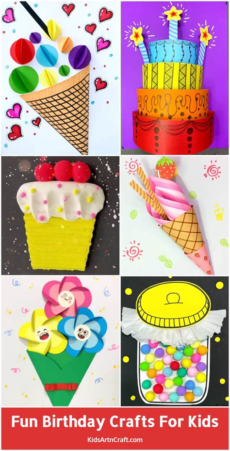 Fun Birthday Craft Ideas for Kids - Kids Art & Craft