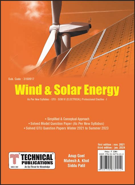 Wind & Solar Energy for GTU 18 Course (VI- Electrical /Prof. Elec.-I ...