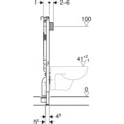 Geberit Duofix element for wall-hung WC, 114 cm, with Alpha concealed ...