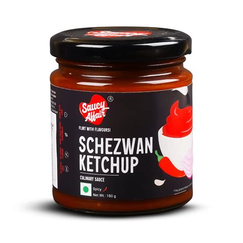 Saucy Affair Schezwan Ketchup Sauce for Noodles Rice & Momos - 180g ...