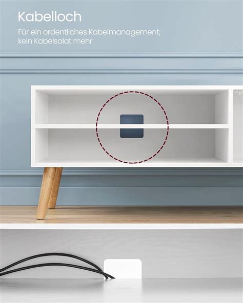 VASAGLE TV-skåp, Lowboard TV-skåp för TV upp till 55 tum 120 cm lång ...