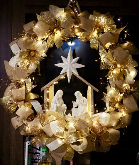 Nativity Wreath DIY 的图像结果