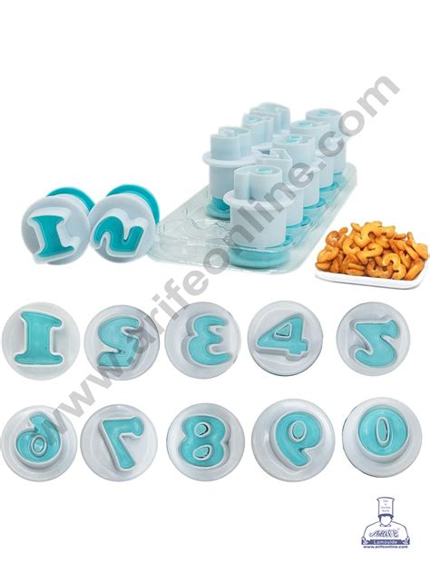 CAKE DECOR™ Jumbo Push Easy 0-9 Number Cookie Cutter Fondant Cutters ...