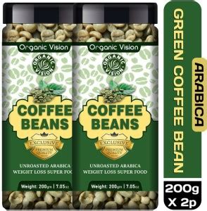 Organic Vision Organic green coffee beans for weight loss 200g Coffee ...