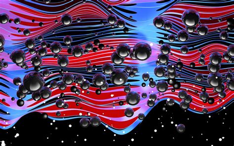Download wallpaper 1680x1050 balls, bubbles, lines, wavy widescreen 16: ...