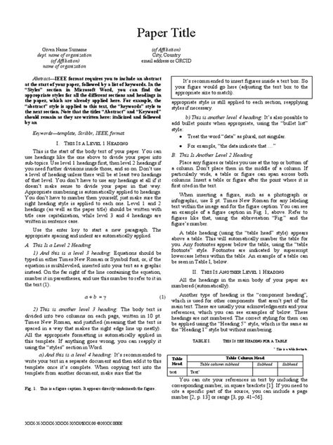 Image result for Ieee Format