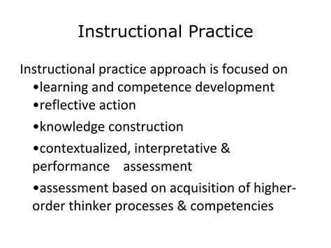 A guide to instructional practice in teaching & learning | PPT