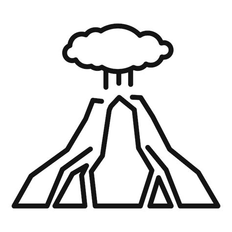 Un volcan en éruption avec un nuage de cendres, un symbole du pouvoir ...