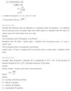 Structure of Atom, Class 11 Chemistry NCERT Solutions