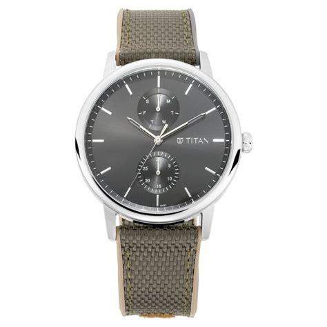 Buy Online Titan Athleisure Silver Dial Quartz Multifunction Nylon ...