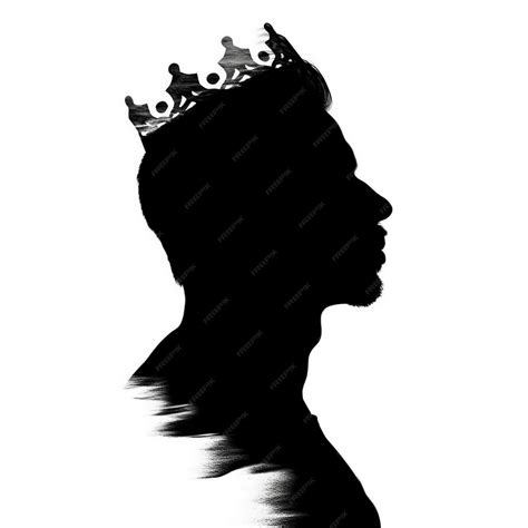 Premium Photo | A silhouette of a man wearing a crown with the words ...