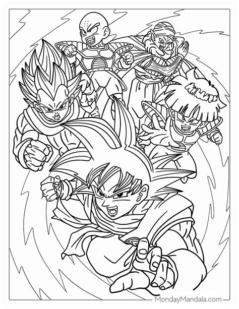 30 Dragon Ball Z Coloring Pages (Free PDF Printables) | Anime dragon ...