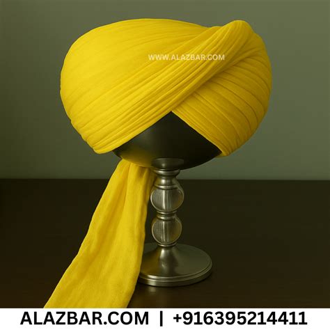 Pure Cotton YELLOW Color Islamic & Sikh Turban, Pagdi, Pagh, Amama, Sa ...