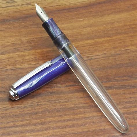 Gama Transparent Body With Blue Color Acrylic Cap And Silver Clip Fine ...