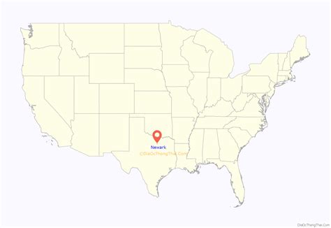 Map of Newark city, Texas - Thong Thai Real