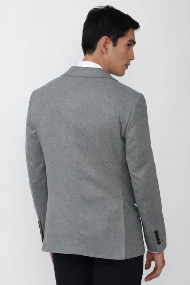 Buy Men Grey Solid Slim Fit Wedding Blazer Online - 741622 | Peter England