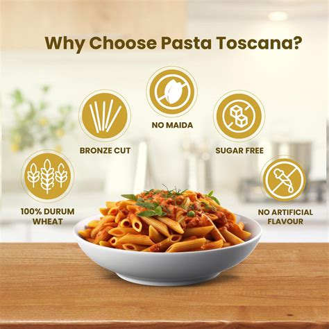 Pasta Toscana Penne Rigate (Whole Wheat) Pasta - 500 gms