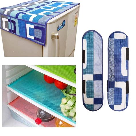 Krishna Krishna Combo of Refrigerator Cover, 2 Handle Cover and 3 ...