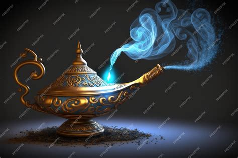 Premium Photo | Genie from the lamp Genie coming out of the magic lamp AI