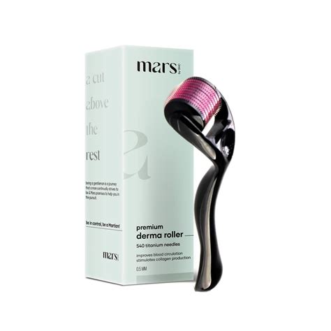 mars by GHC 0.5mm Derma Roller: 540 Titanium Micro Needles for Hair ...