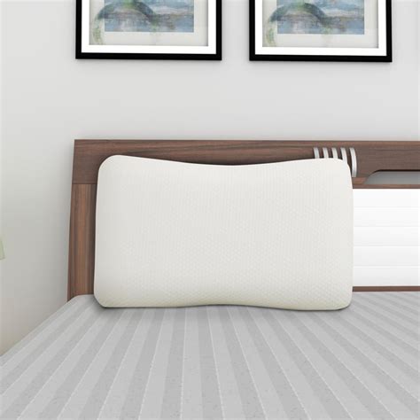 Buy Slumber White Textured Polyurethene Memory Foam Pillow - 55x35cm ...