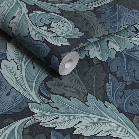 William Morris at Home 56-sq ft Blue Non-woven Floral Unpasted ...