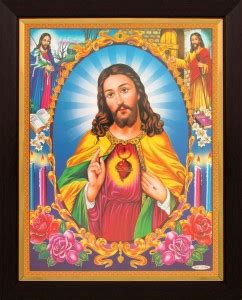 Sacred Heart of Jesus Christ Poster Paper Print - Art & Paintings ...