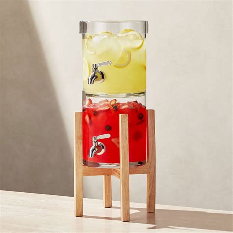 Double-Decker Glass Drink Dispenser | The Green Head