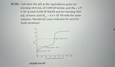 Solved 16.123. ﻿Calculate the pH ﻿at the equivalence point | Chegg.com