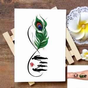 voorkoms Family With Feather Temporary Tattoo Stickers For Male And ...