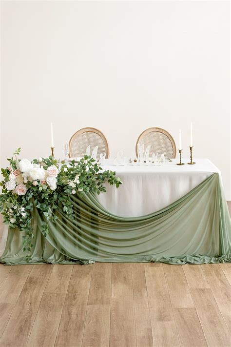 Wedding Table Linens | Wedding table, Diy wedding decorations, Table swag