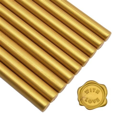 Brass Gold Glue Gun Sealing Wax Sticks - Pack of 12 - Making Wax Seals ...