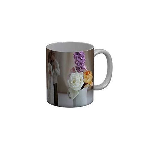 FunkyDecors Happy Anniversary Ceramic Mug, 350 ML, Multicolor
