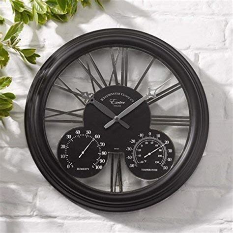 Large Wall Clock Retro Home or Garden Indoor/Outdoor Wall Clock with ...
