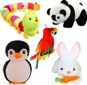 Wiggles soft toys special combo of 2 - 5 cm (White, Black) - 5 cm ...