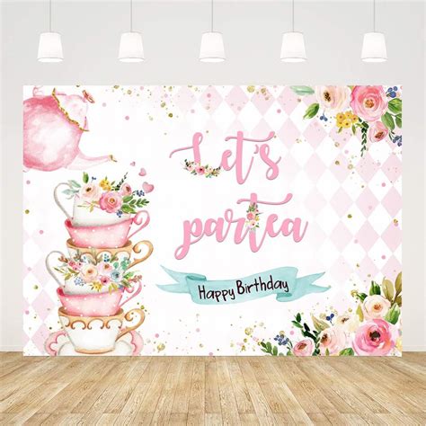 Buy Ticuenicoa 7x5ft Let's Partea Backdrop for Birthday Party Pink ...