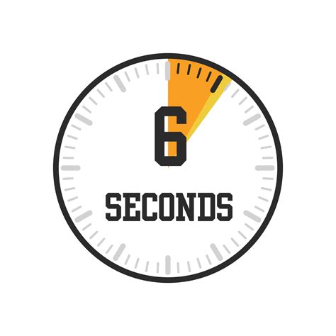 6 seconds, timer, clock icon design 26580683 Vector Art at Vecteezy
