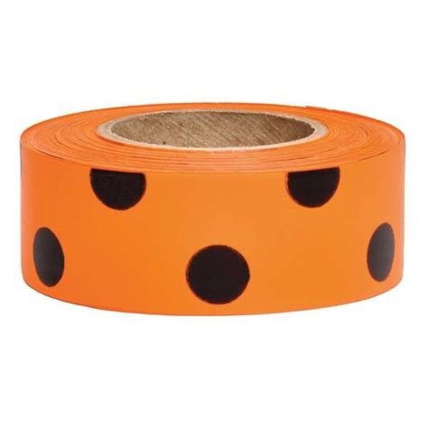 Zoro Select Flagging Tape, No Legend, Fluorescent Orange/Black, 1 3/16 ...