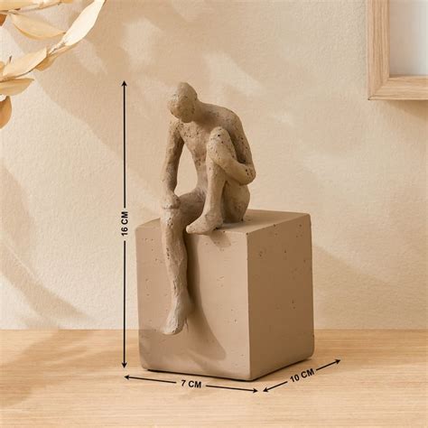 Buy Oyster Tessera Polyresin Thinking Human Figurine from Home Centre ...