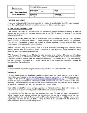 Fillable Online PPH Client Feedback Form Guidelines - WRHA ...