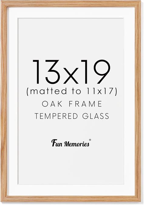 13x19 Picture Frame, Solid Oak Wood Frame 13 x 19 Frame for Wall, 13 ...