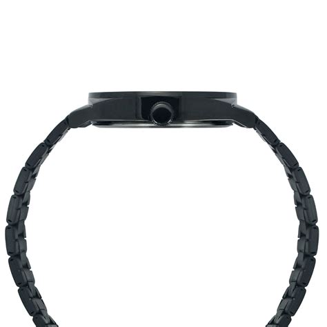 Helix By Timex Black Round Analog Stainless Steel Watch Men -TW044HG06