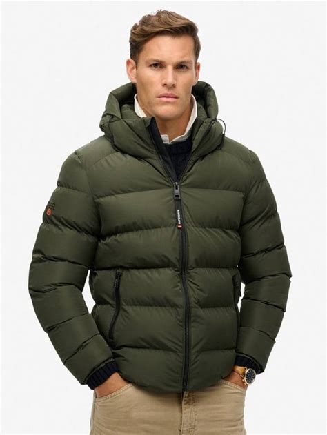 Superdry Puffer Jacket, Army Khaki, S