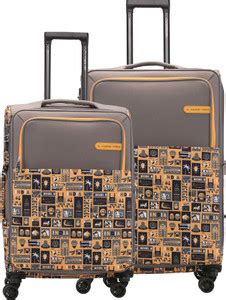 NASHER MILES India Polyester Luggage Set of 2 Printed Trolley Bags (65 ...