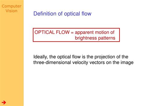 Optical Flow Definition 的图像结果